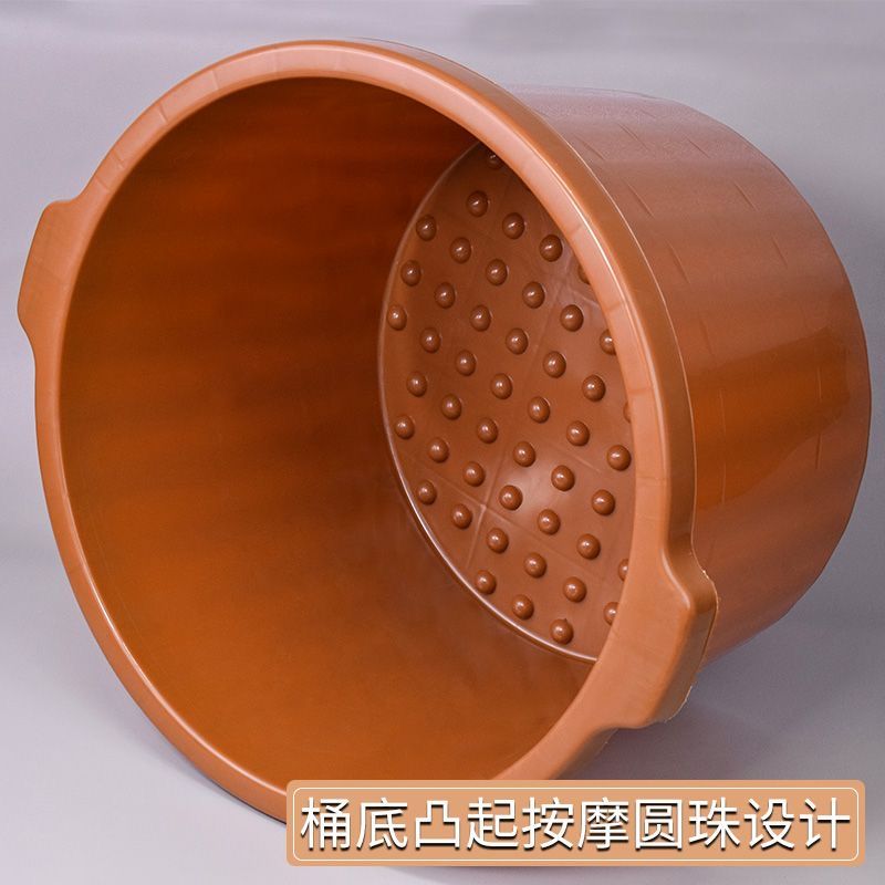 牛筋泡腳盆耐摔足浴桶洗腳盆洗腳桶家用按摩足療店用非木桶盆384M
