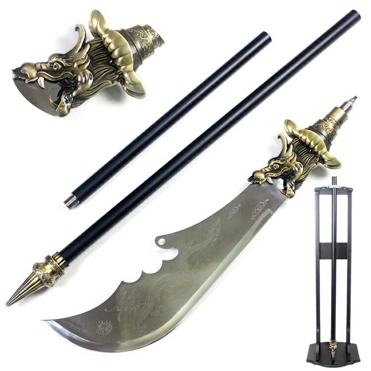 {可打統編 保固一年}青龍偃月刀不銹鋼關公大刃春秋大刀冷兵器關羽金屬武術關刀未開刃 0