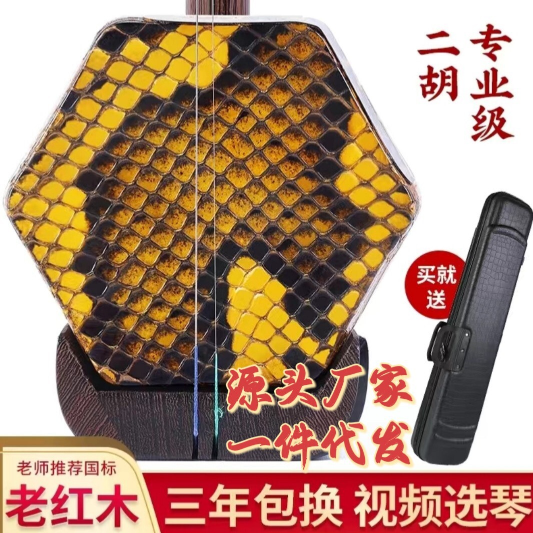 廠家直銷國標老紅木二胡樂器初學入門學習演奏琴兒童胡琴批發 鑫弘-戶外運動
