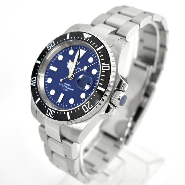 Valentino coupeau黑框藍面不鏽鋼石英錶【NEV90】