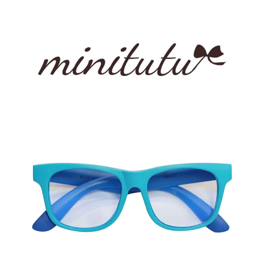 【MiniTutu】兒童藍光眼鏡 幼童藍光眼鏡 (方框 / 藍)