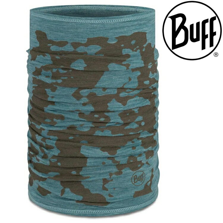 Buff 舒適印花 125gsm 羊毛頭巾/美麗諾羊毛西班牙魔術頭巾/圍脖/圍巾 134683-555 藍綠斑紋