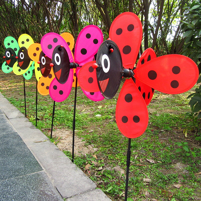 希寶大卡通動物蜜蜂甲蟲造型布藝風車兒童玩具樓盤野營幼兒園裝飾