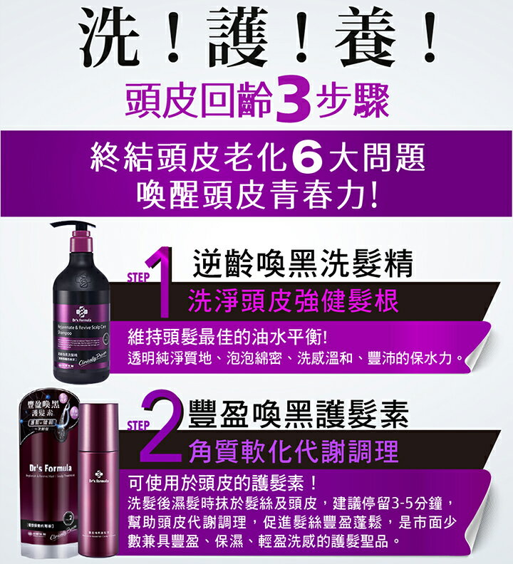 免運吳依霖推薦dr S Formula豐盈喚黑頭皮養護精露150g 台塑生醫 購購購直營店 樂天市場rakuten