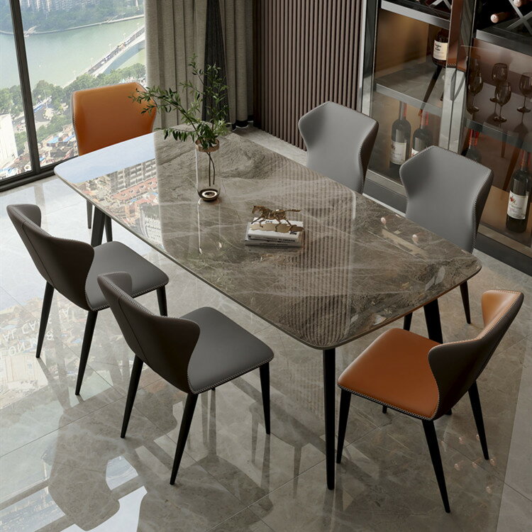 餐桌 椅子組合現代簡約 北歐長方形 家用 小戶型