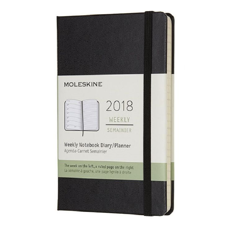 【MOLESKINE】 2018年週記硬殼手帳-口袋型黑色