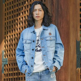 江戶勝 七福神刺繡牛仔外套