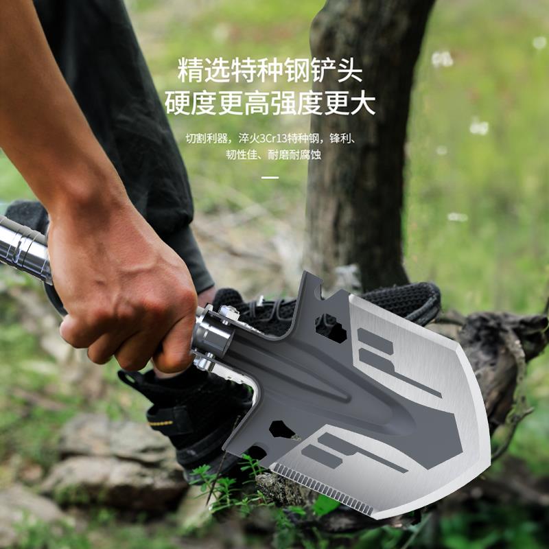 【臺灣公司 可打統編】【4551人收藏】戶外工兵多功能鏟子戶外用品車載軍工露營鐵鍬錳鋼釣魚折疊兵工