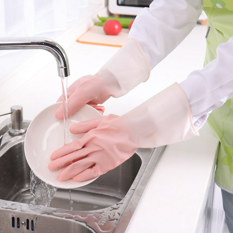 10雙家用廚房洗碗刷碗家務洗衣服手套女橡膠膠皮防水耐用型加厚款