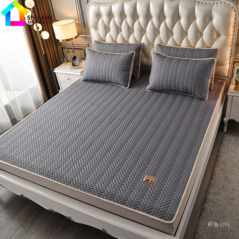 泰國乳胶凉席涼蓆 單人雙人加大涼席三件組 純色冰涼墊空調軟席 裸睡天絲席 舒適涼感 涼感絲寢具1 3