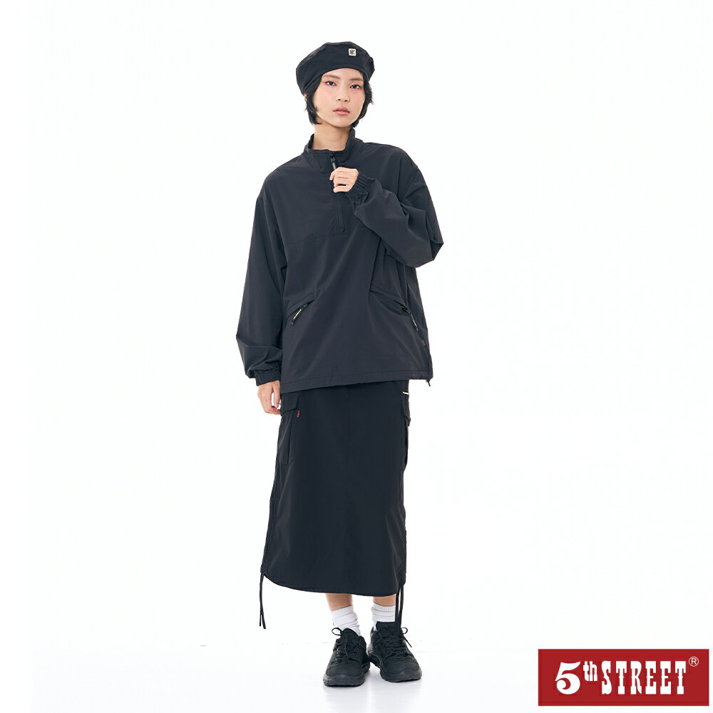 女裝 工裝裙 輕量工作裙 黑色 (980041) 【5th STREET】【APP下單天天10%回饋】 治裝激推 最高折426