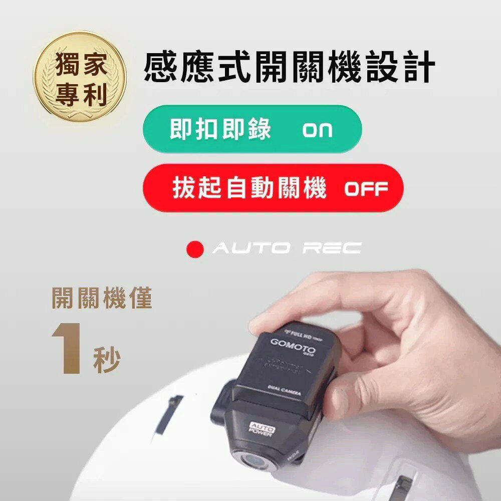 【MUFU-GOMOTO】GR10酷樂機消光黑-雙鏡頭機車行車記錄器送64G記憶卡.可裝安全帽.錄影長達10小時.贈送收納盒 3