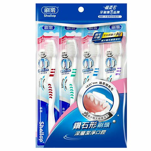 刷樂曲線牙刷3+1入【愛買】 1