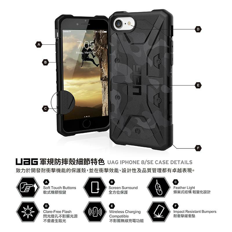 UAG 迷彩款 耐衝擊 美國 軍規認證 防摔殼 手機殼 保護殼 適用 iphone SE 2 SE3 2022 7 8 3