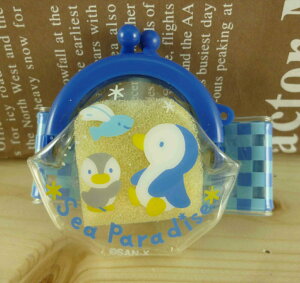 【震撼精品百貨】San-X動物家族 藍企鵝 手腕零錢包-藍 震撼日式精品百貨