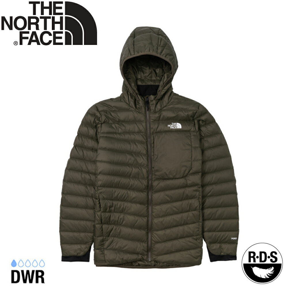 【The North Face 男 700FP 連帽羽絨外套《軍綠》】89ZQ/羽絨/羽絨衣/防風/連帽