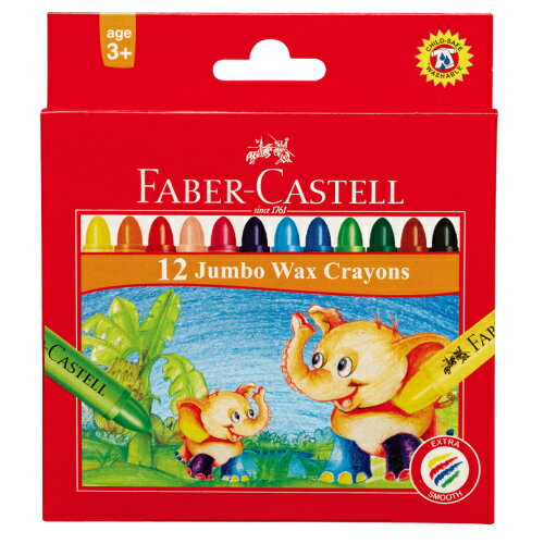 【史代新文具】輝柏Faber-Castell 120040 大象粗芯蠟筆12色