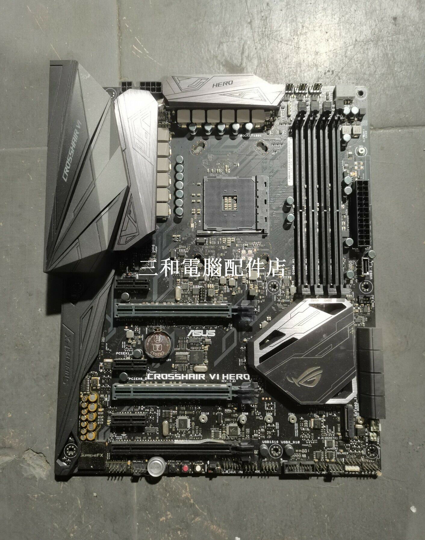 華碩 ROG CROSSHAIR VI HERO X370 AM4主機板 實拍 測試全好 無暗疾 點亮即用 店保一個月 確收保thro leveling up 體驗