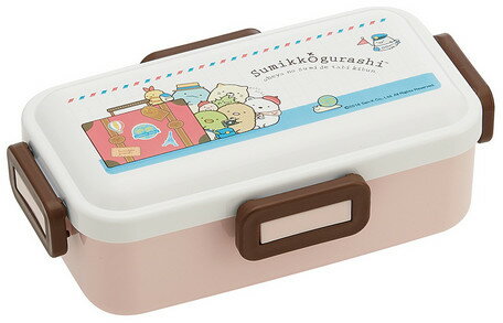 大賀屋 日本製 角落生物 便當盒 粉 安全餐具 收納盒 餐盒 餐具 角落小夥伴 SAN-X 正版 J00015744