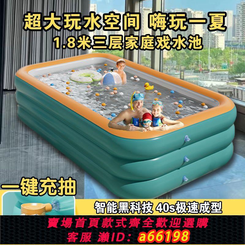 【臺灣公司 可開發票】成人超大號充氣游泳池兒童家用大型戶外寶寶水池嬰兒海洋球池加厚
