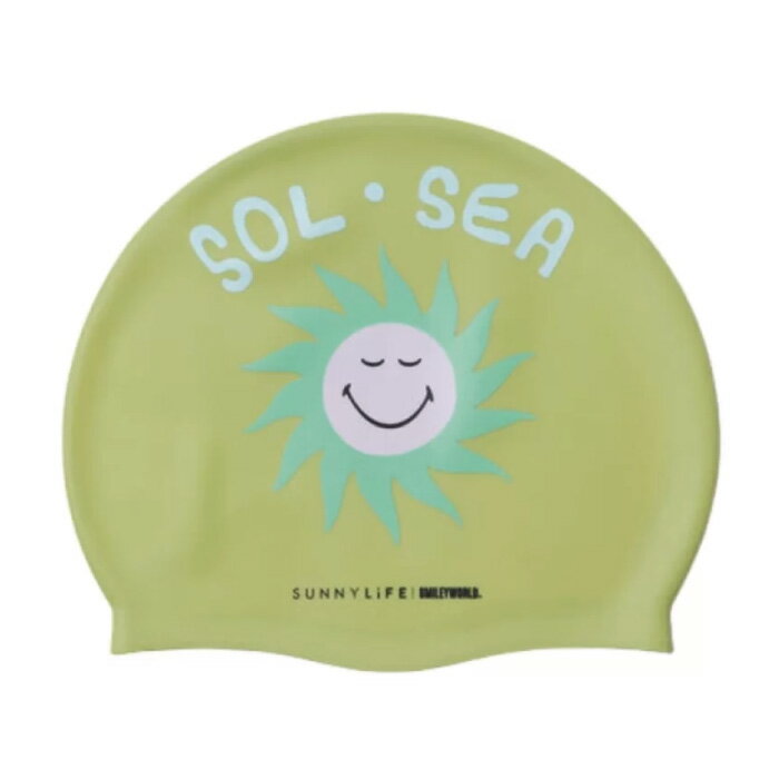 澳洲 Sunnylife 兒童微笑太陽矽膠泳帽
