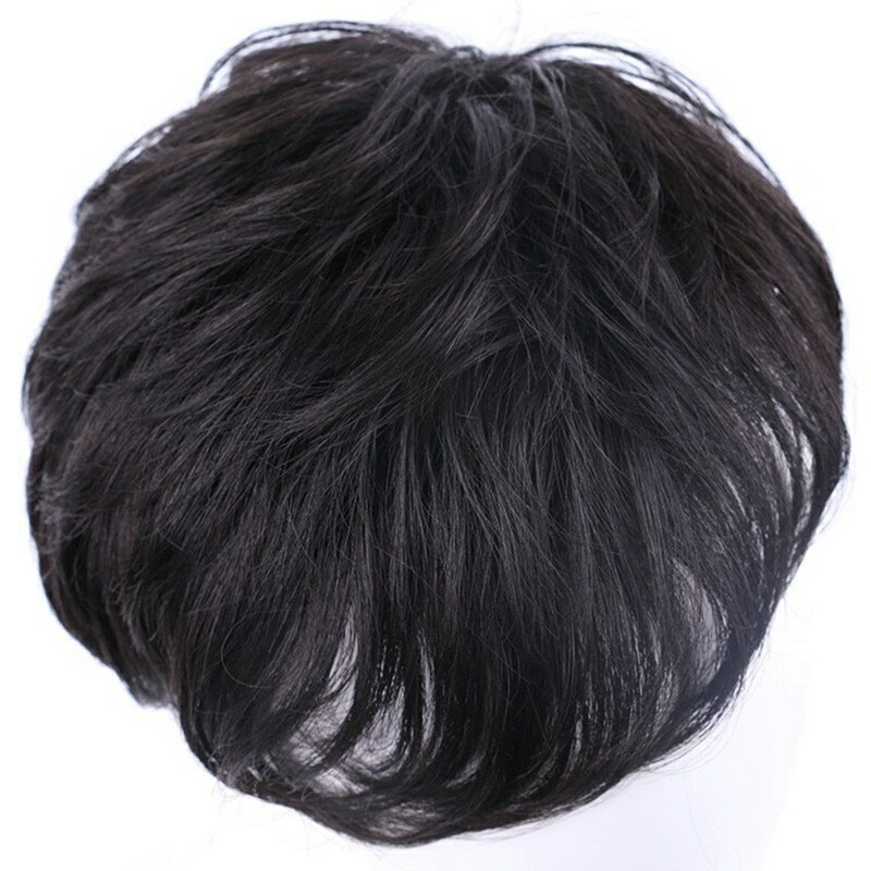 【巴黎精品】假髮片全真髮-隱形無痕蓬鬆自然男假髮p1be37