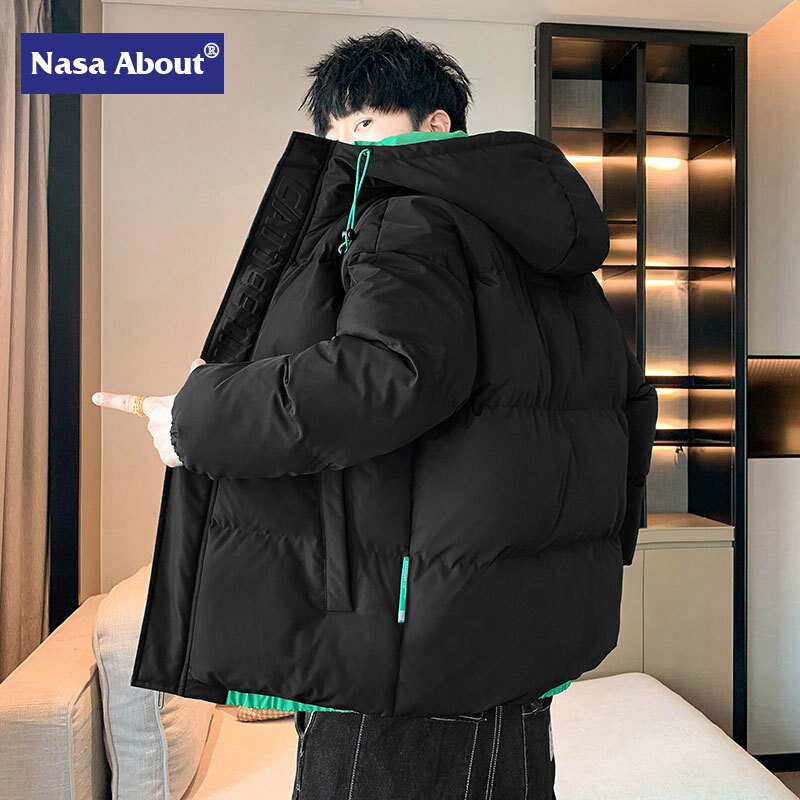 NASA棉衣男士羽絨棉服秋冬季2024年新款加絨加厚潮牌棉襖冬裝外套