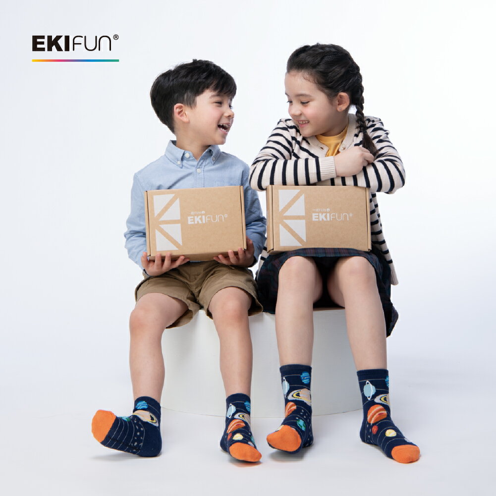 【EKIfun】✦太陽系✦ Coolmax頂級機能童襪 科學系列 排汗除臭 高彈性 敏感兒適用 親子襪 8