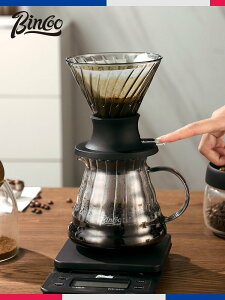 手沖聰明杯咖啡壺套裝咖啡器具v60玻璃斜紋螺旋咖啡濾杯