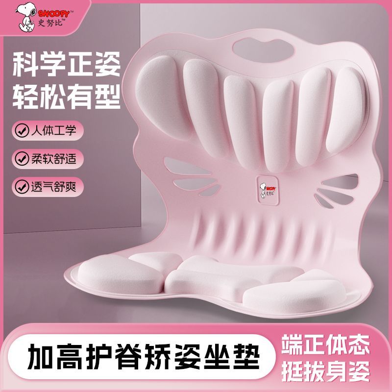 【5000萬+人收藏該品牌】護腰坐墊辦公室久坐不累哺乳期車載加厚靠背防駝背矯正坐姿健身椅-貼心優衣家居