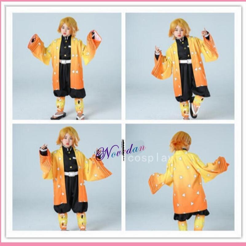 【滿500出貨】鬼滅之刃童裝🔥兒童C服 炭治郎cos服 彌豆子 我妻善逸 蝴蝶忍 富岡義勇香奈乎cosplay服裝萬聖節角色扮演衣服 4