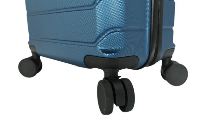 ~雪黛屋~Eason 20吋行李箱360度靜音輪ABS防刮簡約橫條安全密碼鎖U048 4