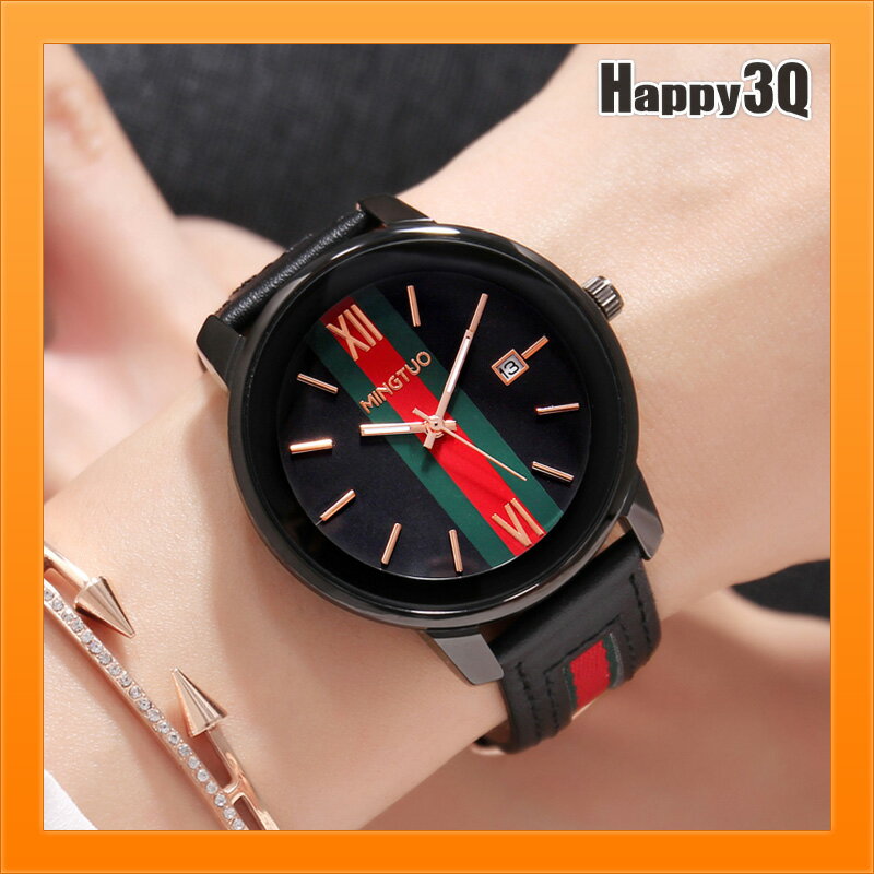 歐美風大錶面手錶日期顯示時裝錶休閒日曆風女錶大錶面男生錶-多款【AAA4296】