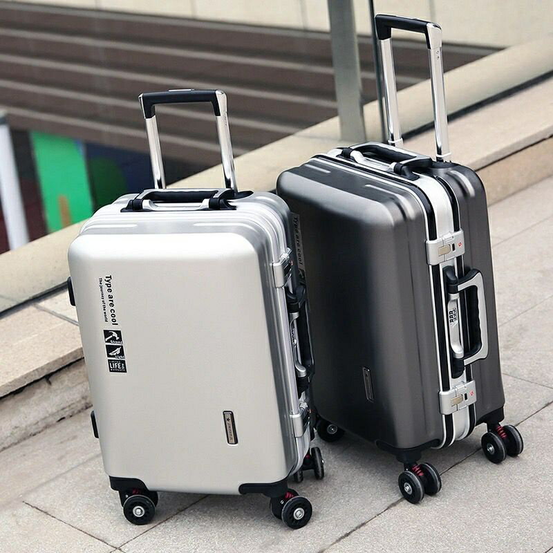 行李箱 大容量 超大韓版 行李箱女鋁框男拉桿密碼旅行箱皮箱箱子 28寸20寸