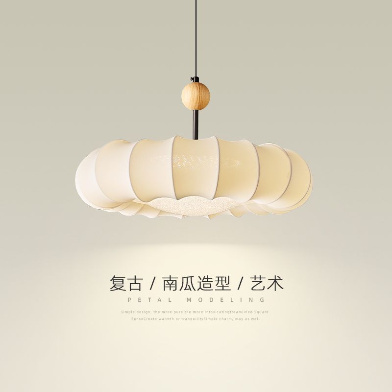 吊燈 臥室吊燈復古侘寂風中古原木風餐廳吊燈高階感房間實木禪意燈具J-56公司貨