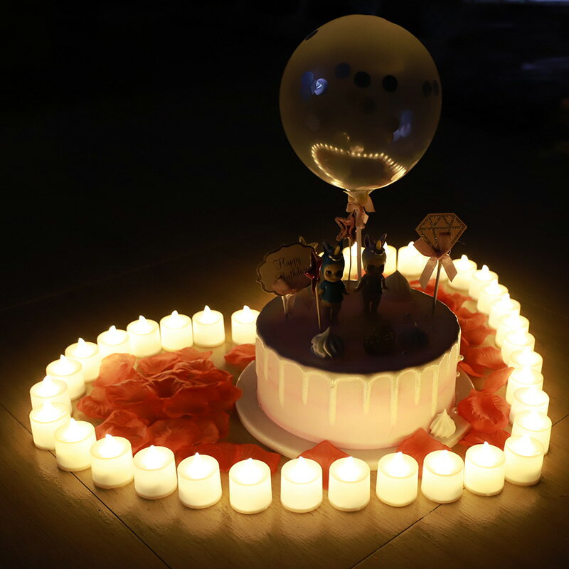 蠟燭燈 電子蠟燭 電子蠟燭燈浪漫LED求婚告白愛心蠟燭情人節布置浪漫驚喜電子蠟燭『CM43569』