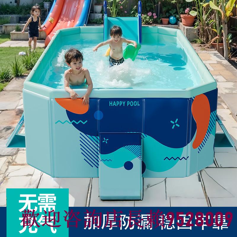 爆殺同行！【免運】游泳池 大型游泳池 游泳 魚池 水池 兒童游泳池家用免充氣可折疊式戶外游泳池大型戲水池加厚支架成人 八折下殺 打骨折 可開發票