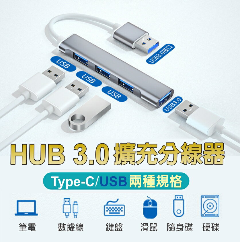 HUB 3.0擴充分線器【現貨+發票】集線器 TYPE-C擴充 USB擴充 筆電USB 外接USB槽 MAC擴充【APP下單4%點數回饋】