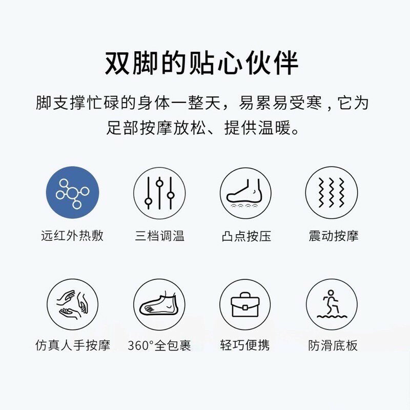 小米有品 PMA 石墨烯發熱按摩暖腳寶 快速發熱三段溫度 發熱腳墊暖腳墊 暖腳器按摩腳 2