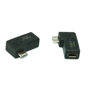 fujiei Micro USB公對母90度L型右彎頭 轉接頭