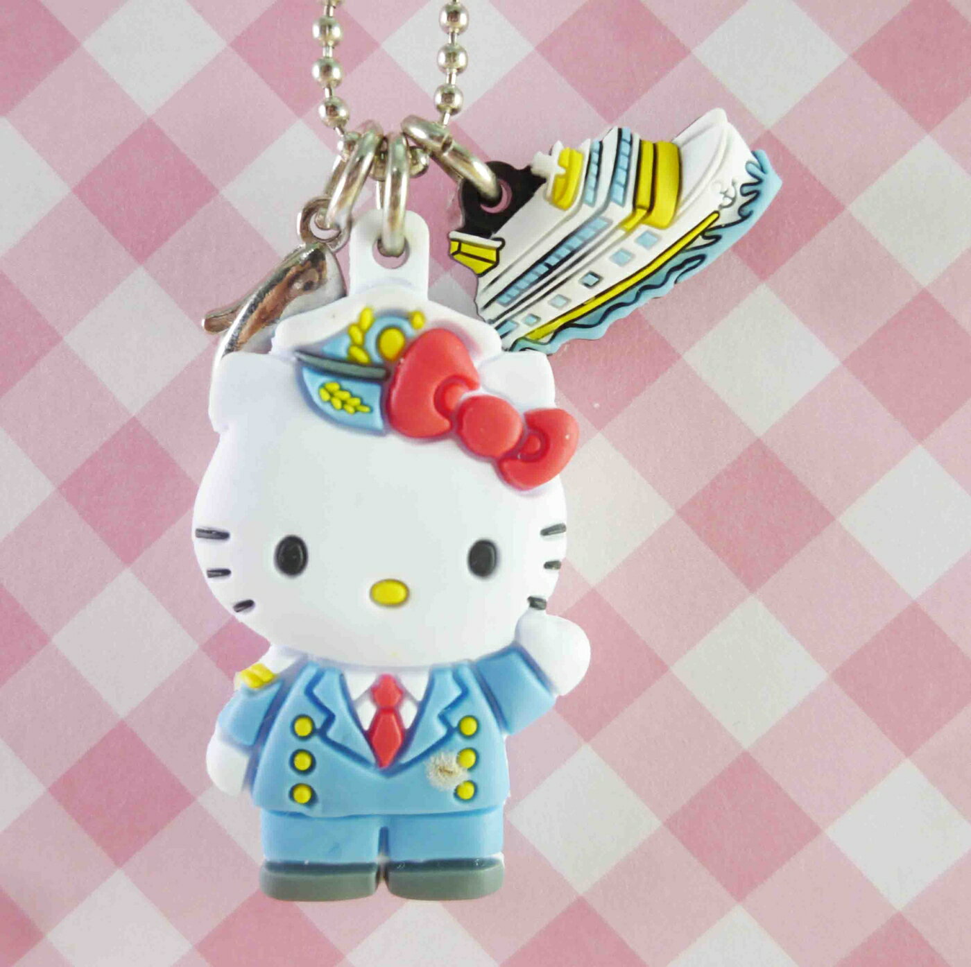 【震撼精品百貨】Hello Kitty 凱蒂貓 KITTY鎖圈-船車 震撼日式精品百貨