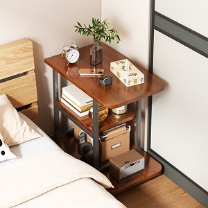 床頭柜簡約現代小型帶滾輪可移動臥室床邊窄縫儲物柜子邊幾置物架