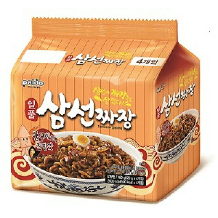 《 Chara 微百貨 》 韓國 八道 paldo 御膳 三鮮 炸醬麵 4入 / 袋  單包 美食 即食 團購 批發 1