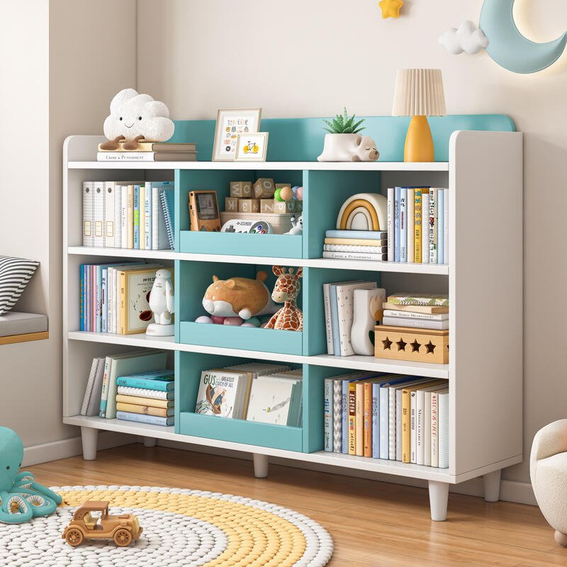 書架落地置物架客廳學生簡易書本閱讀架家用儲物玩具收納架矮書櫃