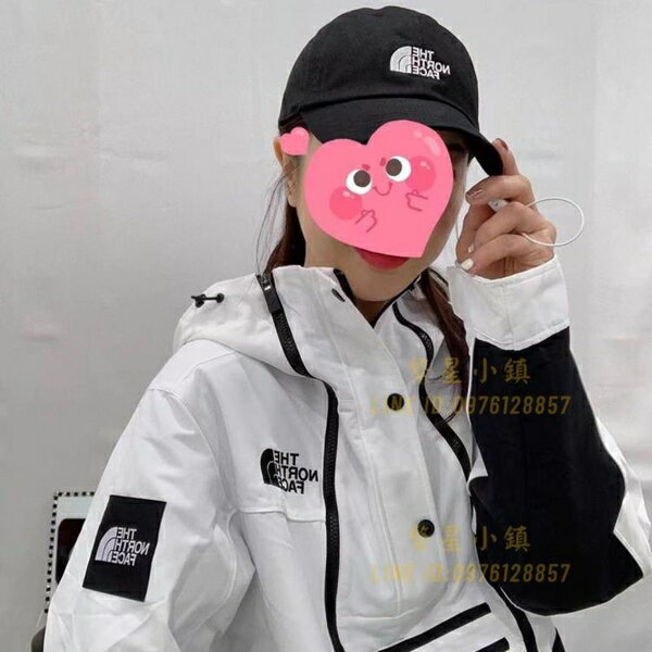 沖鋒衣外套女夾克拼接刺繡秋冬百塔運動休閒連帽韓版薄【繁星小鎮】