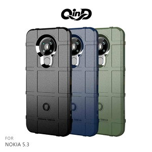 QinD NOKIA 5.3 戰術護盾保護套 鏡頭加高 保護套 手機殼【APP下單最高22%點數回饋】