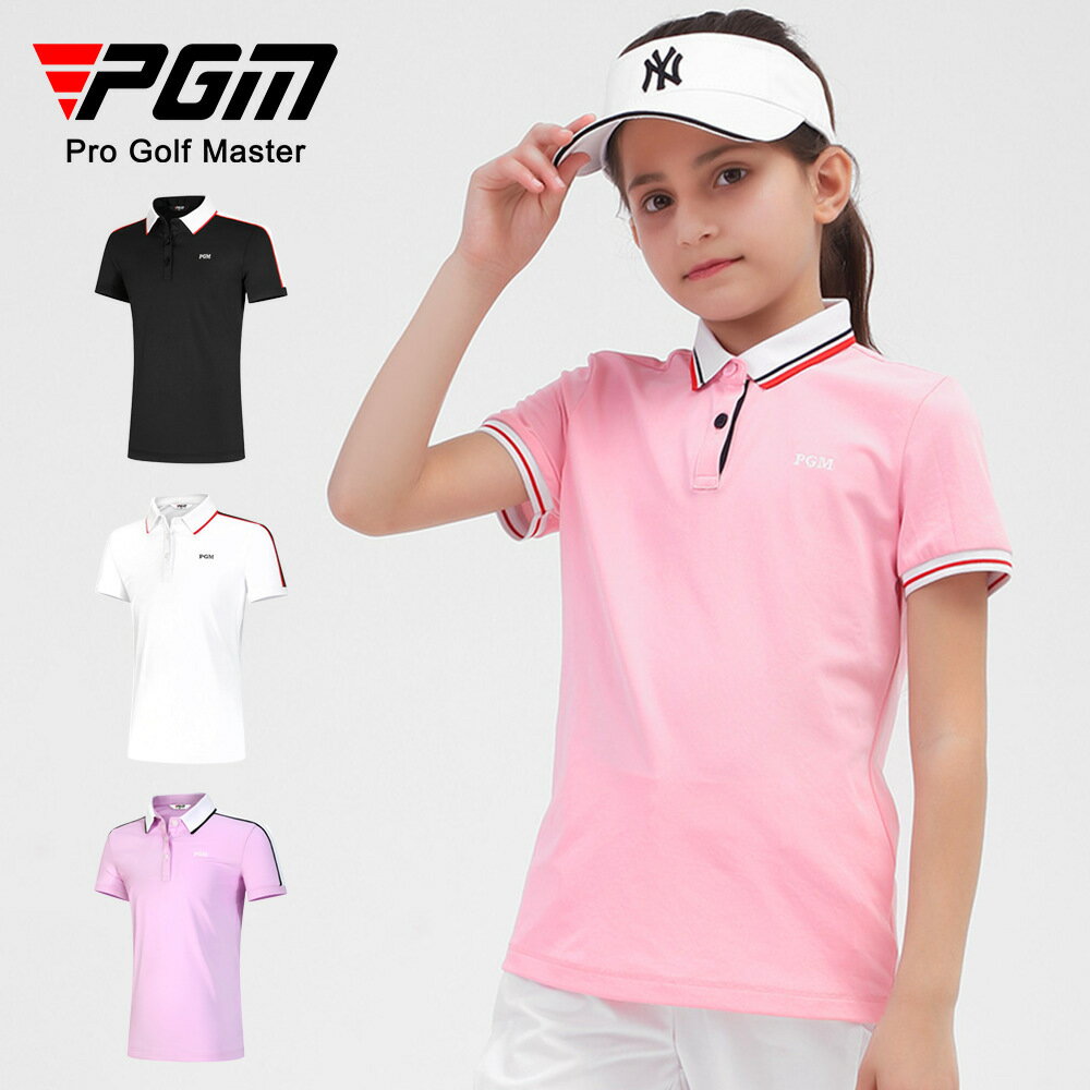 【元素運動】PGM高爾夫服裝 女童短袖T恤 春夏季golf衣服 透氣速幹