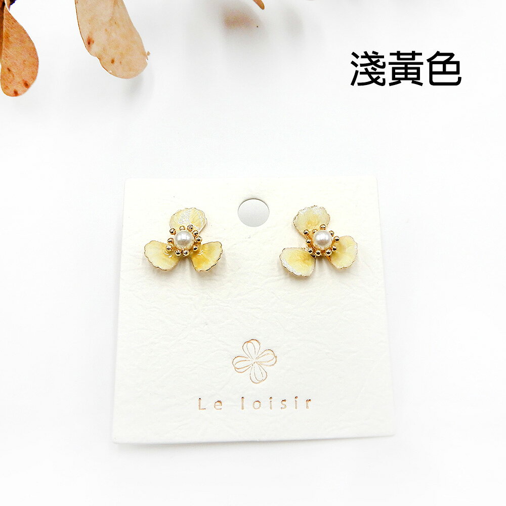 小時光x覓品竹北手作店-清新鳶尾花貼耳耳環-共6色 3