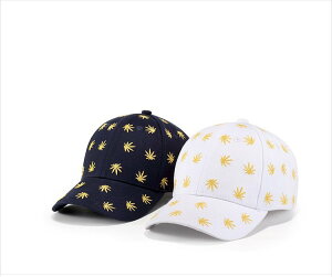 FIND 韓國品牌棒球帽 男 街頭潮流 黃色楓葉刺繡印花 歐美風 嘻哈帽 街舞帽 太陽帽 鴨舌帽