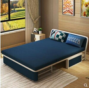 實木可折疊沙發床多功能客廳小戶型 雙人兩用省空間沙發